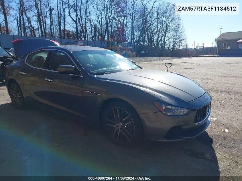 2015 Maserati Ghibli S Q4 VIN: ZAM57RTA3F1134512 Lot: 40807264