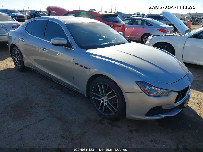 2015 Maserati Ghibli VIN: ZAM57XSA7F1135961 Lot: 40831583