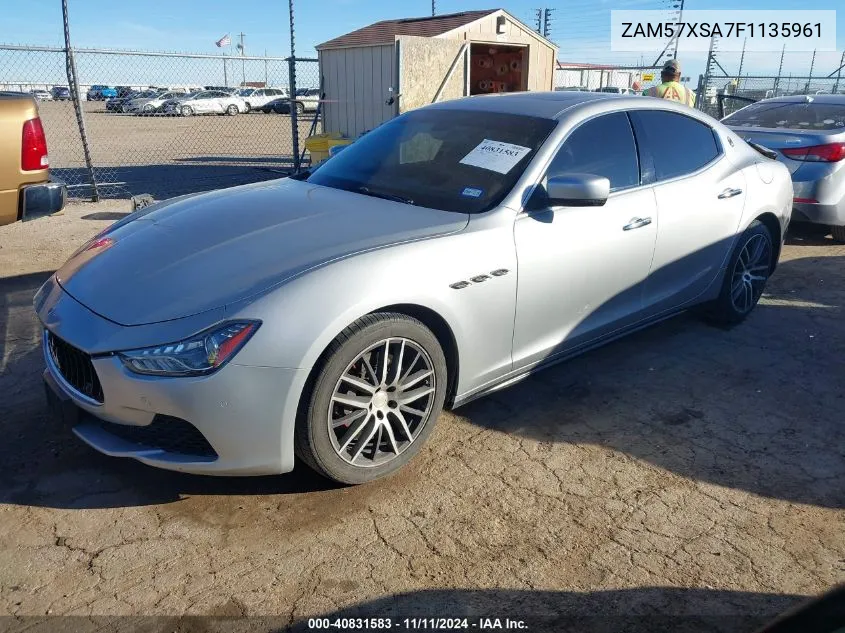 2015 Maserati Ghibli VIN: ZAM57XSA7F1135961 Lot: 40831583