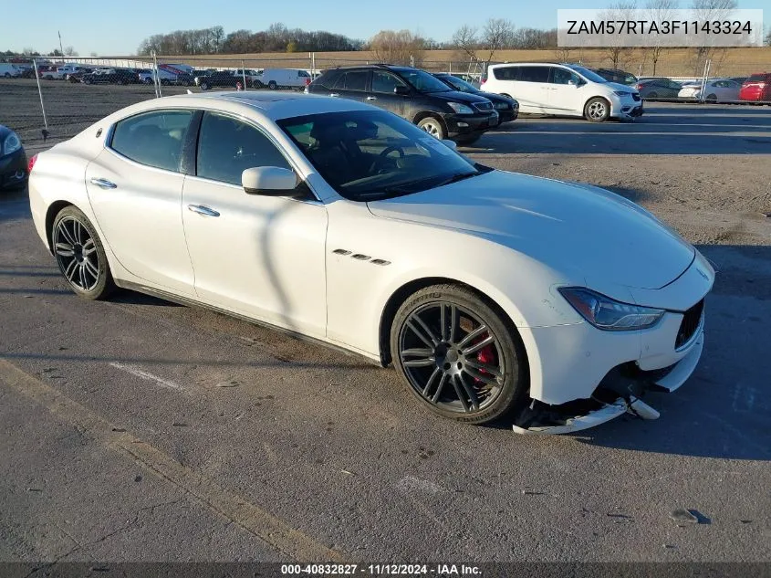 2015 Maserati Ghibli S Q4 VIN: ZAM57RTA3F1143324 Lot: 40832827