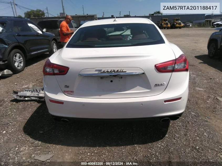 ZAM57RTA2G1188417 2016 Maserati Ghibli S Q4