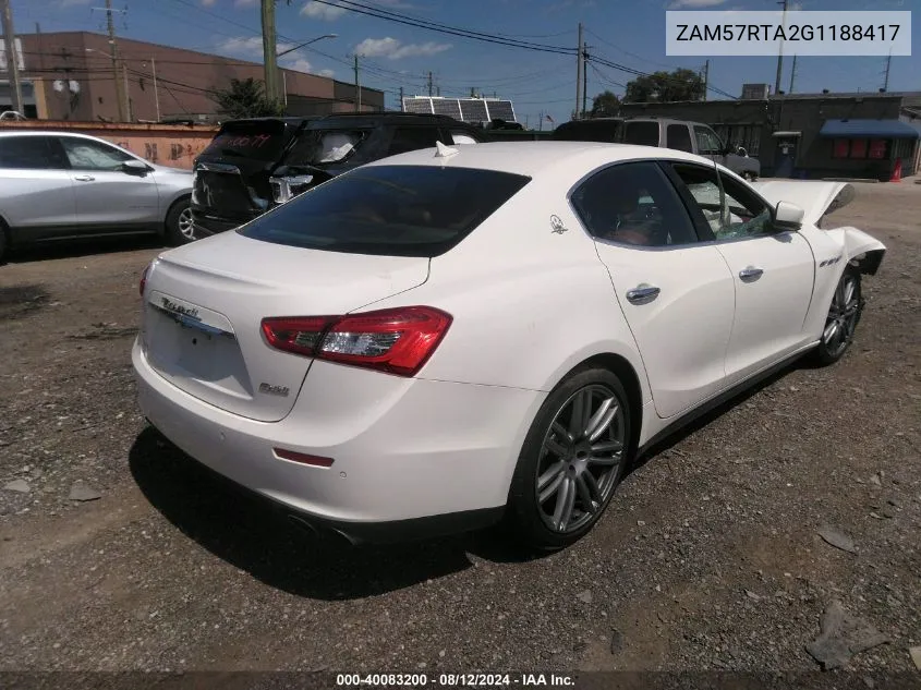 ZAM57RTA2G1188417 2016 Maserati Ghibli S Q4