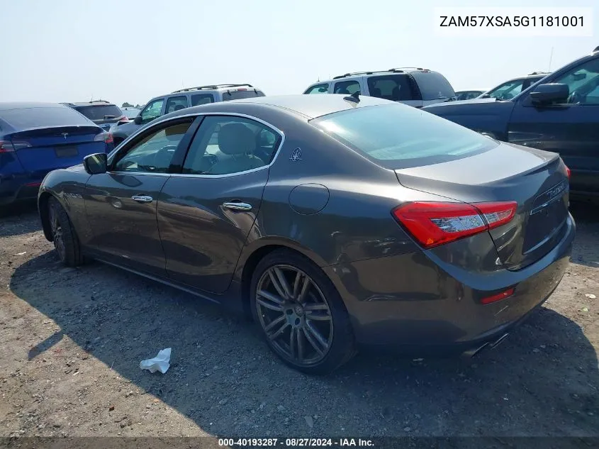 ZAM57XSA5G1181001 2016 Maserati Ghibli