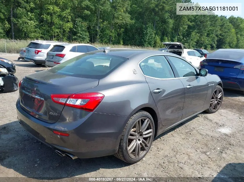 ZAM57XSA5G1181001 2016 Maserati Ghibli