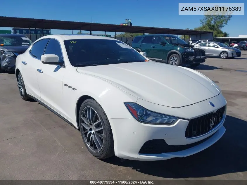 2016 Maserati Ghibli VIN: ZAM57XSAXG1176389 Lot: 40775594