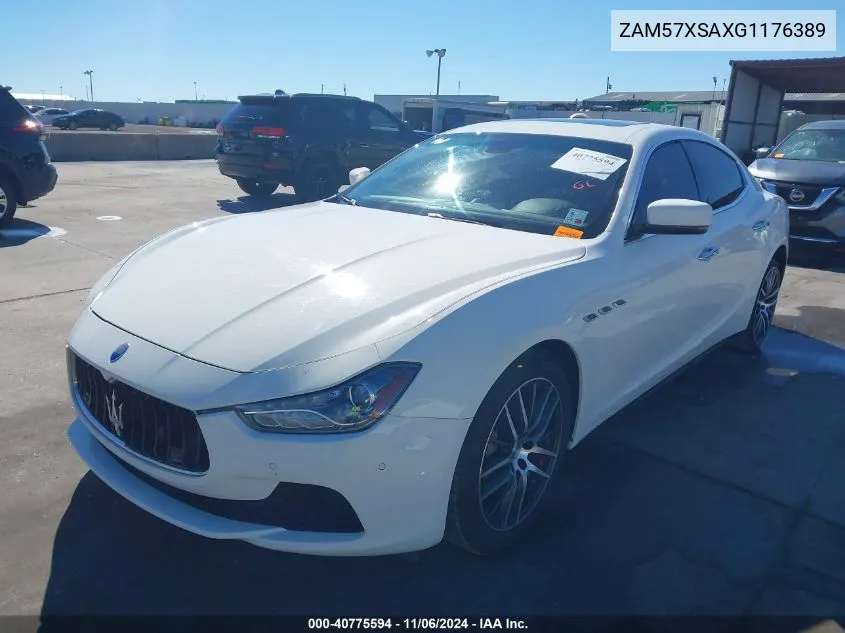 2016 Maserati Ghibli VIN: ZAM57XSAXG1176389 Lot: 40775594