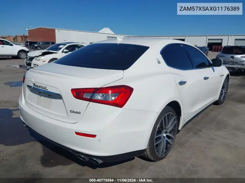 2016 Maserati Ghibli VIN: ZAM57XSAXG1176389 Lot: 40775594