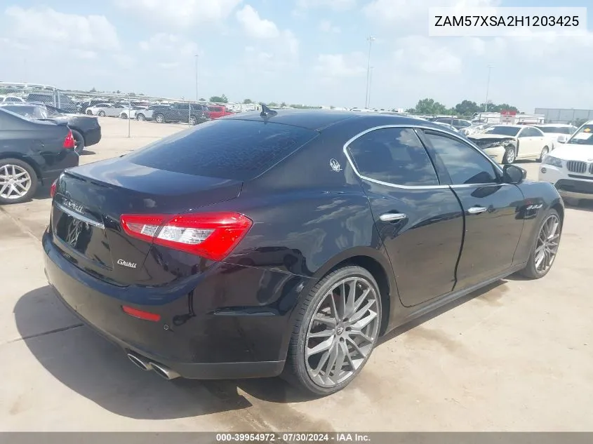 2017 Maserati Ghibli VIN: ZAM57XSA2H1203425 Lot: 39954972