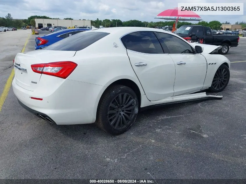 2018 Maserati Ghibli VIN: ZAM57XSA5J1300365 Lot: 40028650