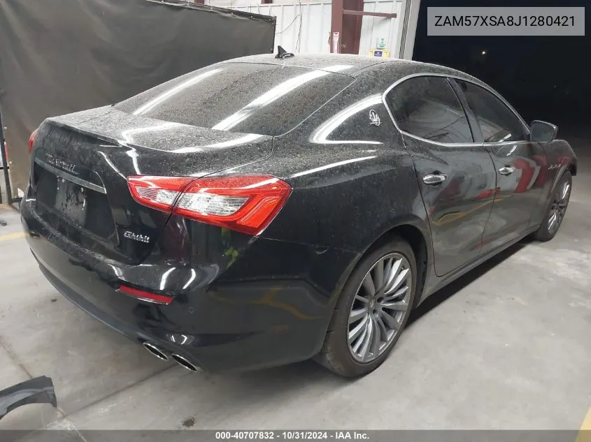 2018 Maserati Ghibli VIN: ZAM57XSA8J1280421 Lot: 40707832