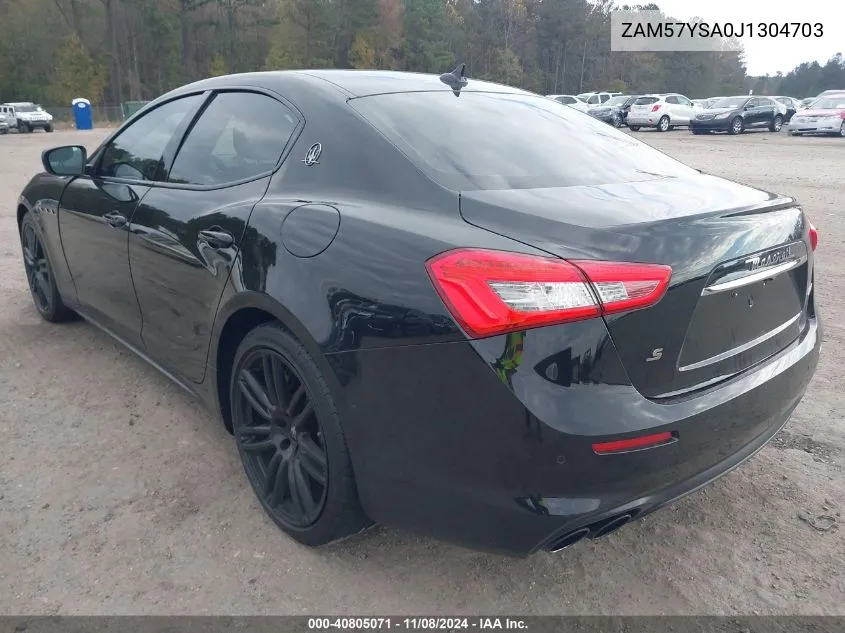 2018 Maserati Ghibli S VIN: ZAM57YSA0J1304703 Lot: 40805071