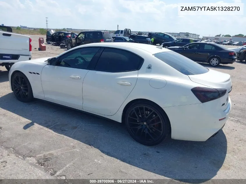 2019 Maserati Ghibli S Q4 VIN: ZAM57YTA5K1328270 Lot: 39700906