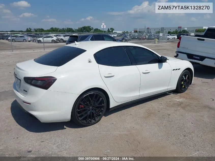 2019 Maserati Ghibli S Q4 VIN: ZAM57YTA5K1328270 Lot: 39700906