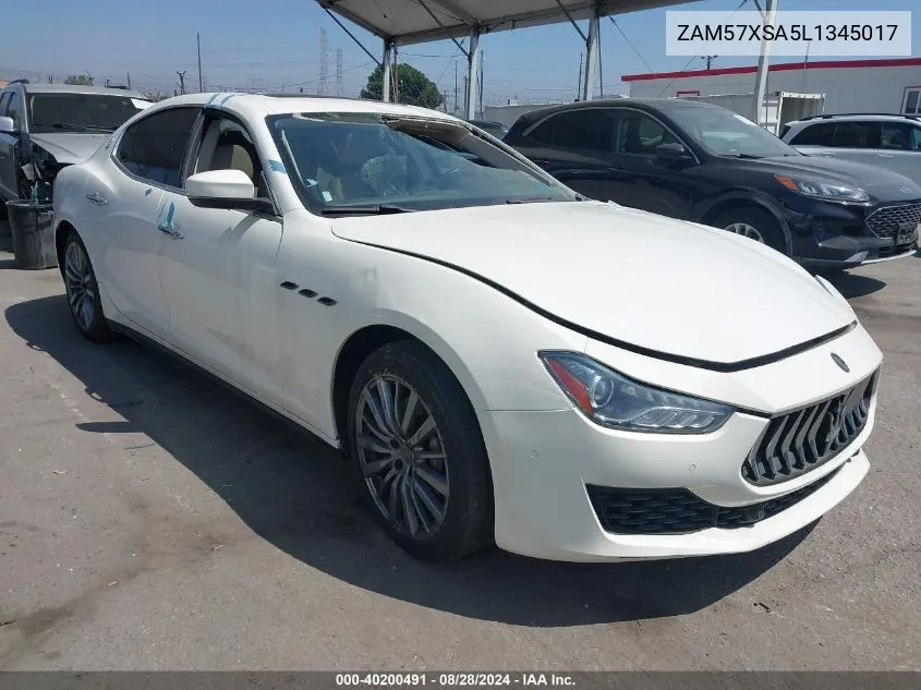 2020 Maserati Ghibli VIN: ZAM57XSA5L1345017 Lot: 40200491