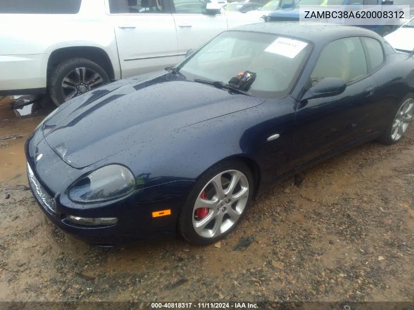 2002 Maserati Coupe VIN: ZAMBC38A620008312 Lot: 40818317