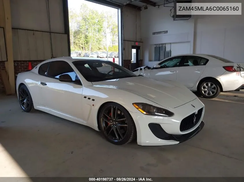 2012 Maserati Granturismo Mc VIN: ZAM45MLA6C0065160 Lot: 40198737