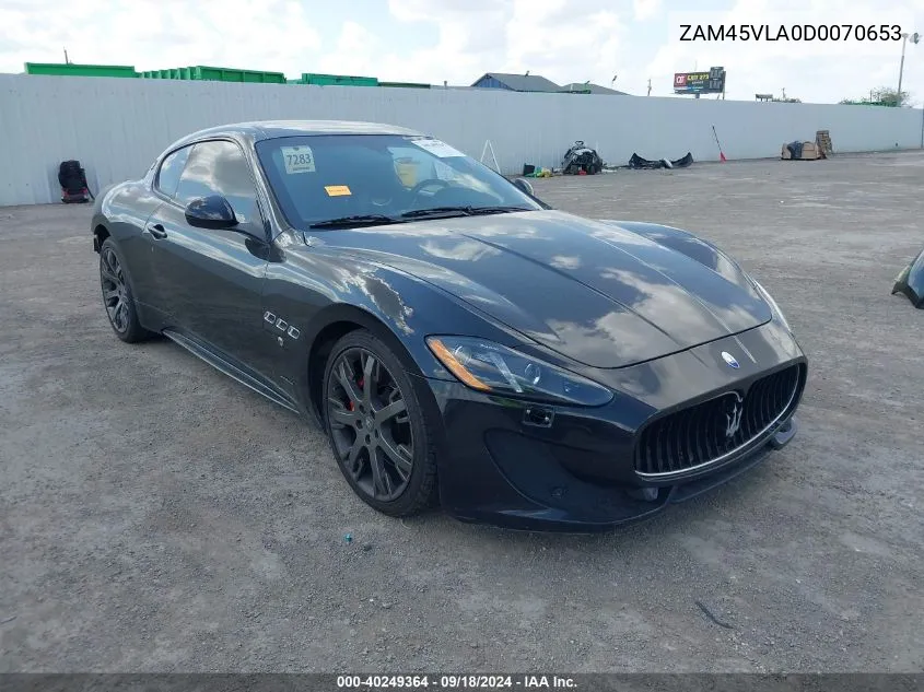 2013 Maserati Granturismo S/Sport/Mc VIN: ZAM45VLA0D0070653 Lot: 40249364