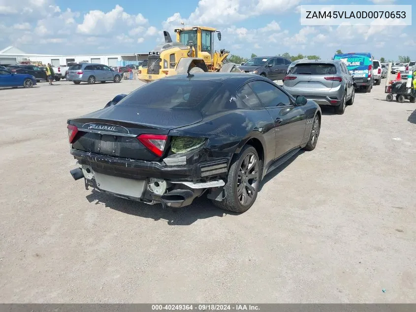 ZAM45VLA0D0070653 2013 Maserati Granturismo S/Sport/Mc