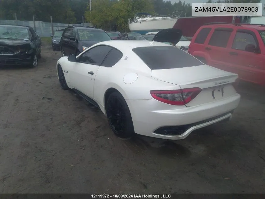 2014 Maserati Granturismo Mc/Sport VIN: ZAM45VLA2E0078903 Lot: 12119972