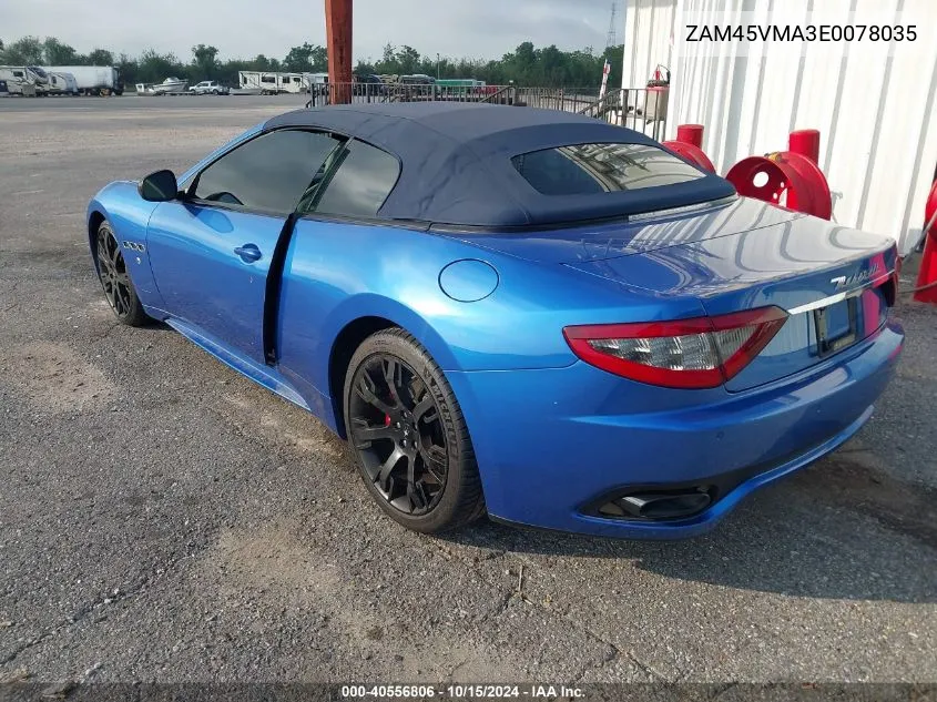 2014 Maserati Granturismo Mc/Sport VIN: ZAM45VMA3E0078035 Lot: 40556806