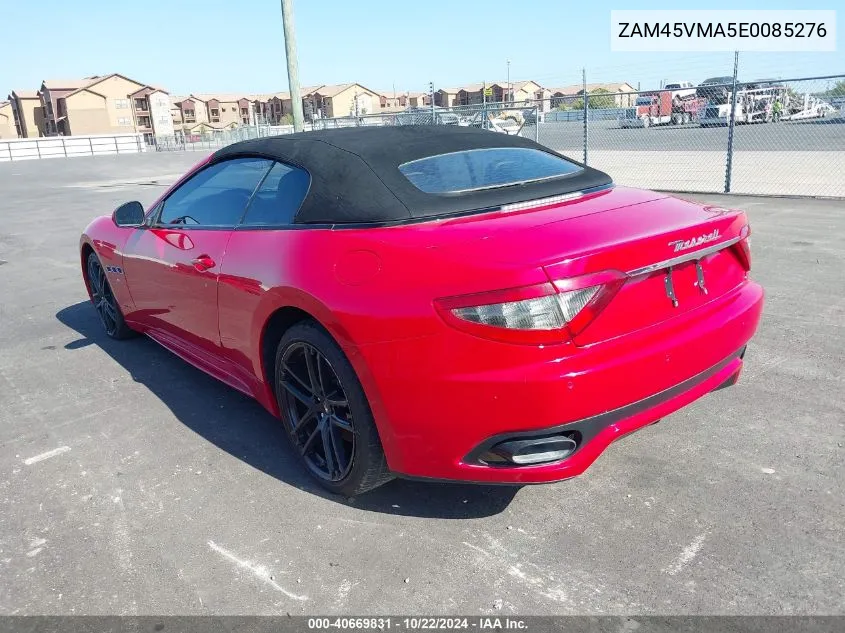 2014 Maserati Granturismo Mc/Sport VIN: ZAM45VMA5E0085276 Lot: 40669831