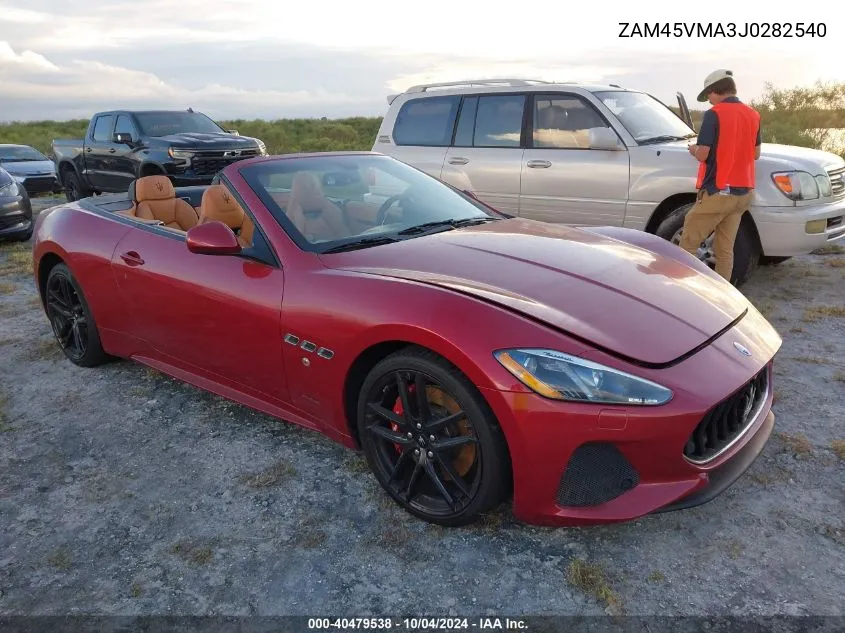 2018 Maserati Granturismo Mc/Sport VIN: ZAM45VMA3J0282540 Lot: 40479538