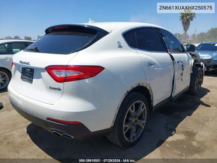 2017 Maserati Levante VIN: ZN661XUAXHX250575 Lot: 39915551