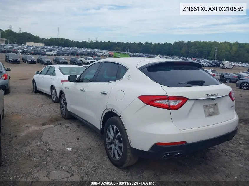 2017 Maserati Levante VIN: ZN661XUAXHX210559 Lot: 40248265