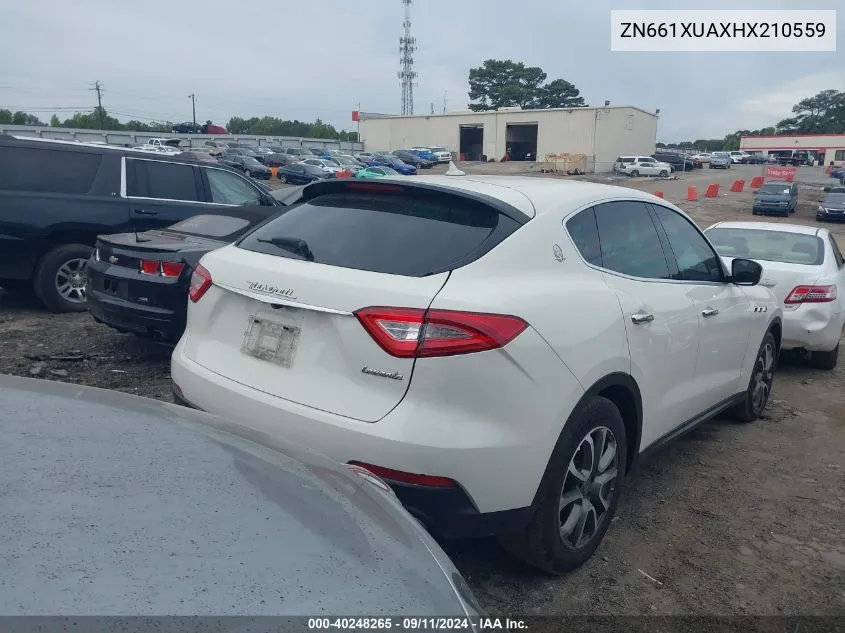 2017 Maserati Levante VIN: ZN661XUAXHX210559 Lot: 40248265