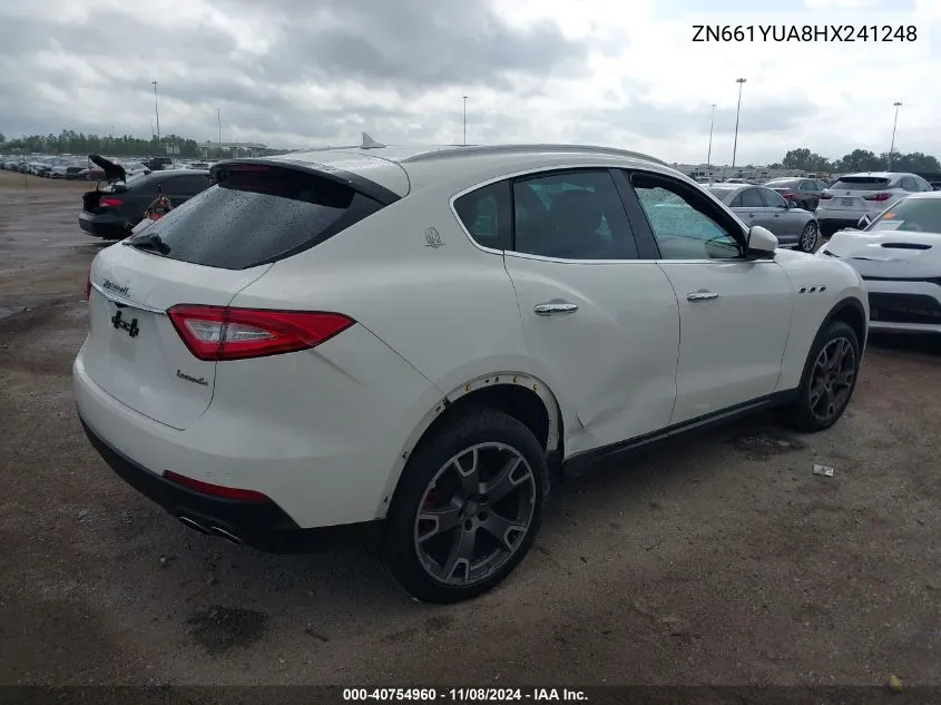 2017 Maserati Levante S VIN: ZN661YUA8HX241248 Lot: 40754960