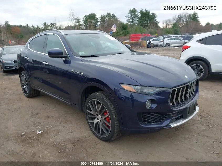 2017 Maserati Levante S VIN: ZN661YUS3HX243790 Lot: 40762489