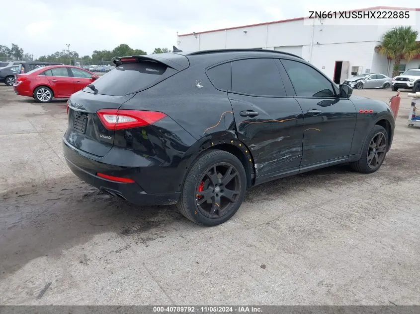 2017 Maserati Levante VIN: ZN661XUS5HX222885 Lot: 40789792