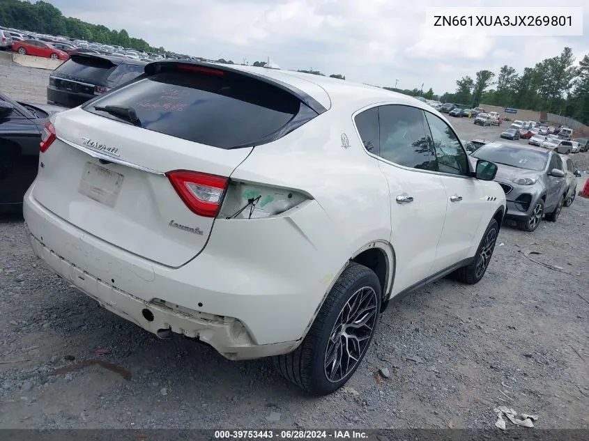 2018 Maserati Levante VIN: ZN661XUA3JX269801 Lot: 39753443