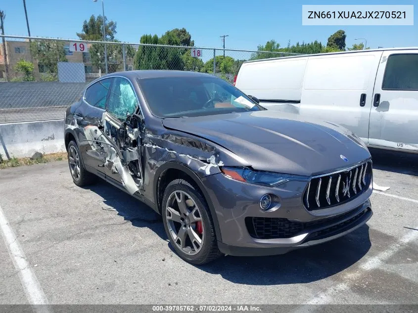 2018 Maserati Levante VIN: ZN661XUA2JX270521 Lot: 39785762