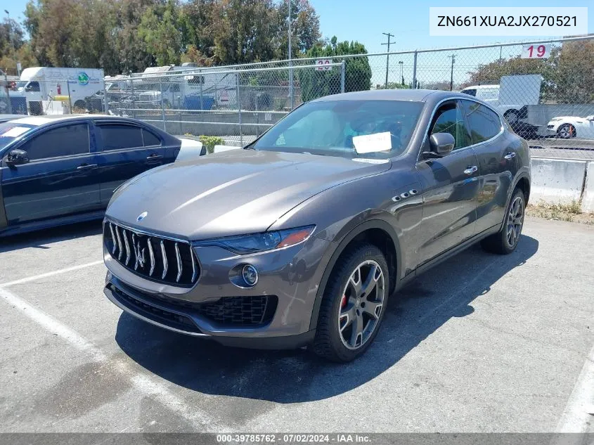 2018 Maserati Levante VIN: ZN661XUA2JX270521 Lot: 39785762