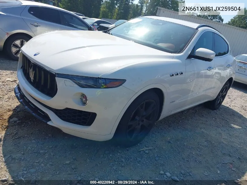 2018 Maserati Levante Gransport VIN: ZN661XUS1JX259504 Lot: 40220942