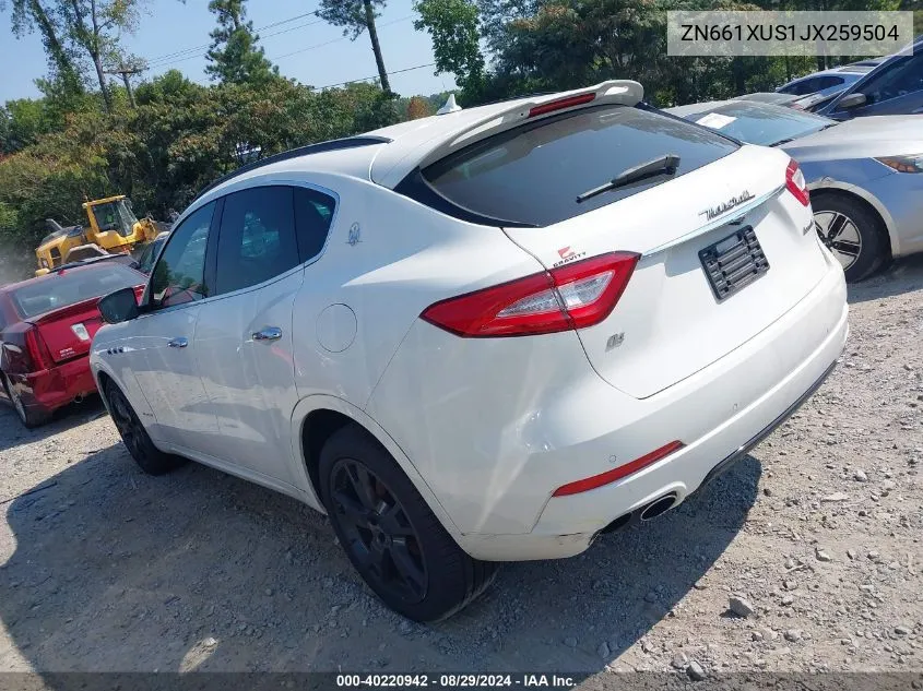 2018 Maserati Levante Gransport VIN: ZN661XUS1JX259504 Lot: 40220942