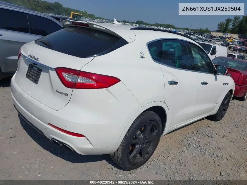 2018 Maserati Levante Gransport VIN: ZN661XUS1JX259504 Lot: 40220942