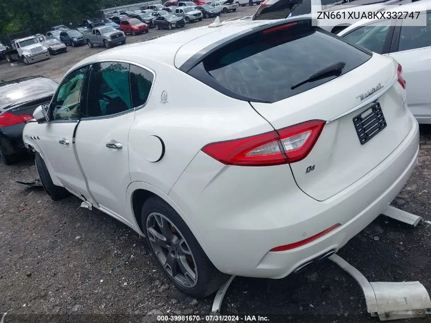 2019 Maserati Levante VIN: ZN661XUA8KX332747 Lot: 39981670