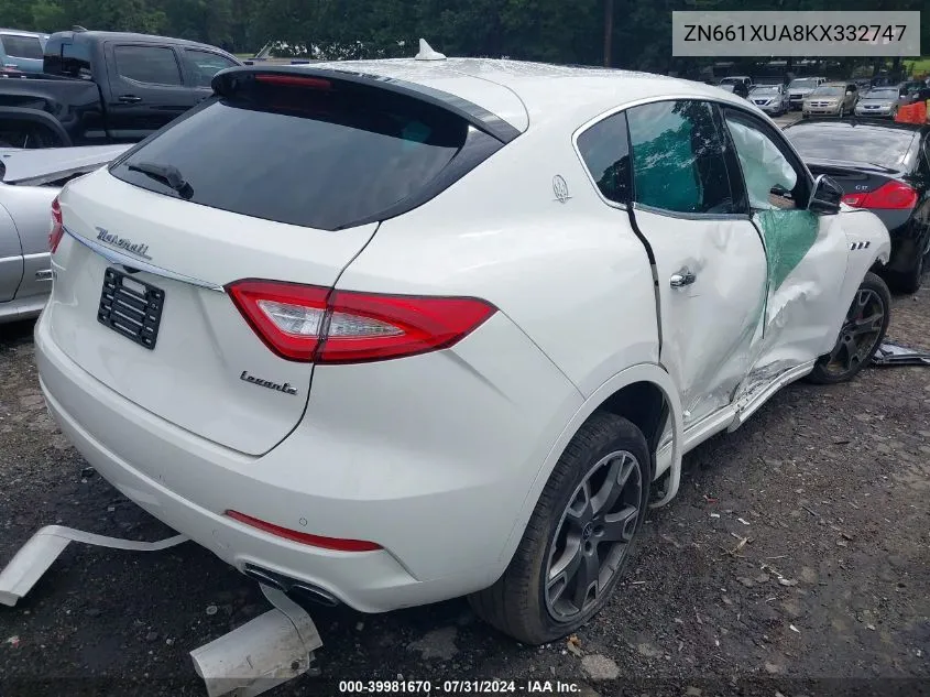 2019 Maserati Levante VIN: ZN661XUA8KX332747 Lot: 39981670