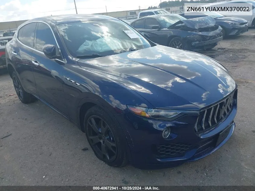 ZN661YUAXMX370022 2021 Maserati Levante S