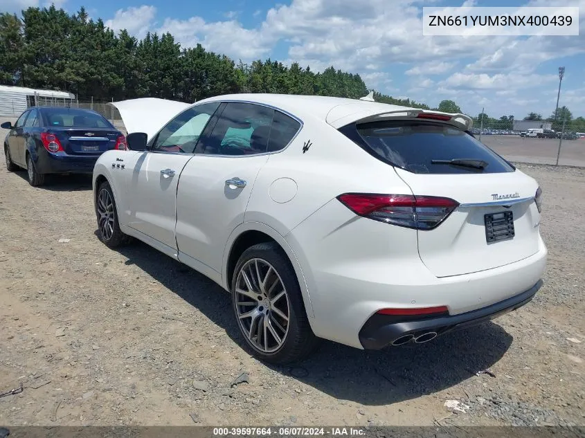 ZN661YUM3NX400439 2022 Maserati Levante Modena