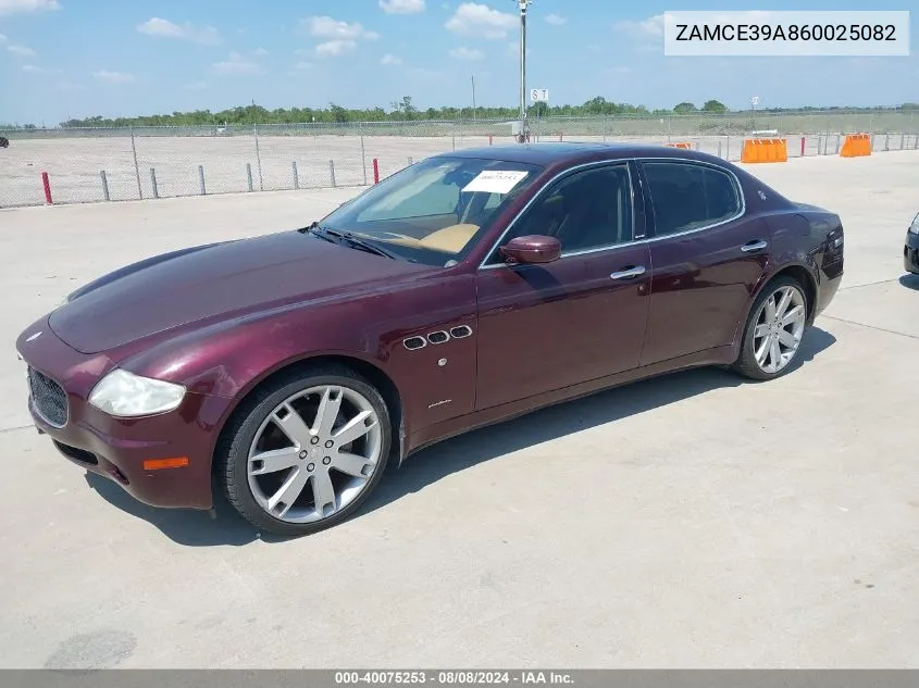 2006 Maserati Quattroporte Executive Gt/Sport Gt VIN: ZAMCE39A860025082 Lot: 40075253