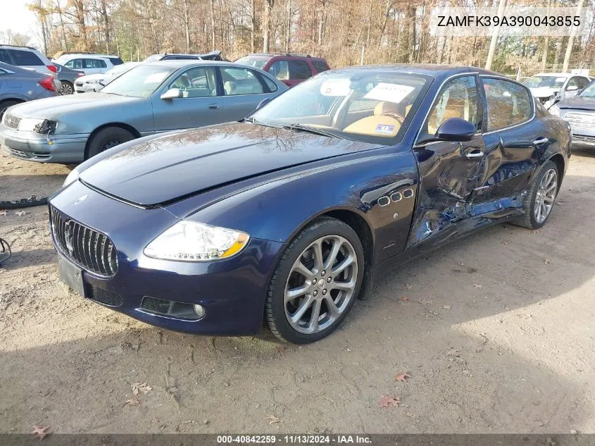 2009 Maserati Quattroporte VIN: ZAMFK39A390043855 Lot: 40842259