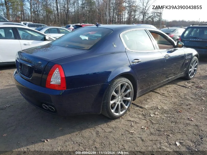 2009 Maserati Quattroporte VIN: ZAMFK39A390043855 Lot: 40842259