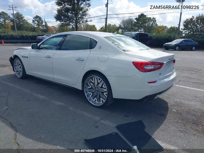 2014 Maserati Quattroporte S Q4 VIN: ZAM56RRA6E1098226 Lot: 40745546