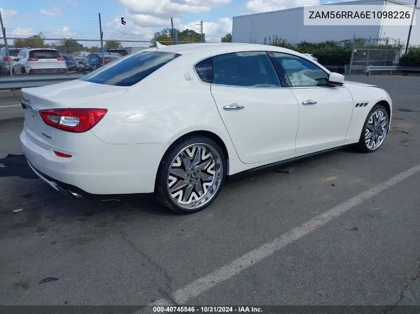 2014 Maserati Quattroporte S Q4 VIN: ZAM56RRA6E1098226 Lot: 40745546