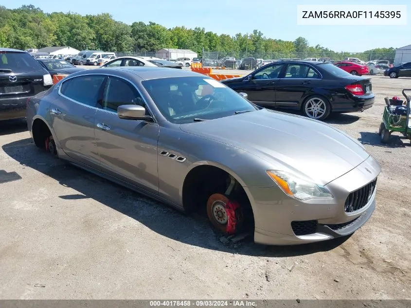 2015 Maserati Quattroporte S Q4 VIN: ZAM56RRA0F1145395 Lot: 40178458