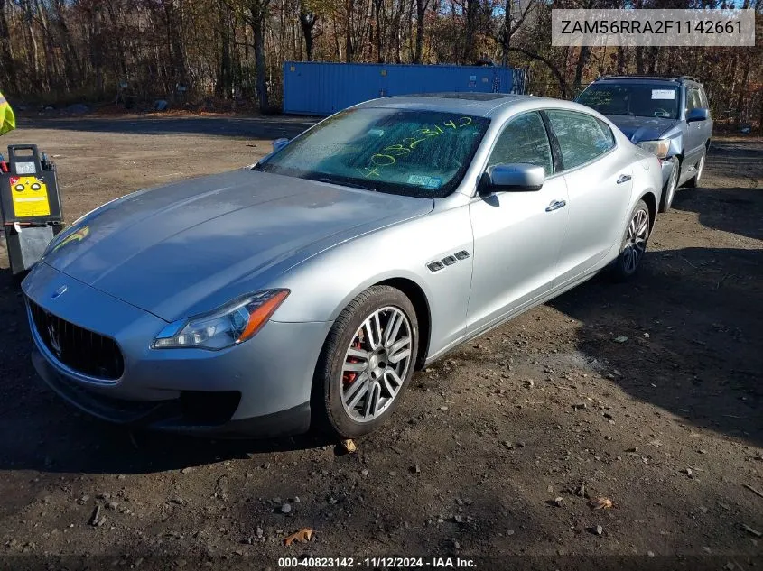 2015 Maserati Quattroporte S Q4 VIN: ZAM56RRA2F1142661 Lot: 40823142