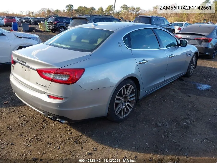 2015 Maserati Quattroporte S Q4 VIN: ZAM56RRA2F1142661 Lot: 40823142